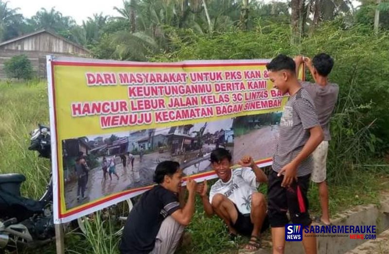 Warga Kesal ke PT KAN dan PT AASP di Rokan Hilir karena Bikin Jalan Rusak: Keuntunganmu Derita Kami!
