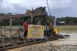 Polisi Gerebek Penambangan Emas Ilegal di Benai Kuansing, Tapi Pelaku Kabur Lebih Dulu