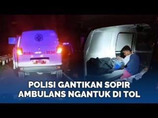 Waduh! Sopir Ambulans Bawa Pasien ke Rumah Sakit Mengantuk di Tol Pekanbaru-Dumai, Untung Ada Pak Polantas
