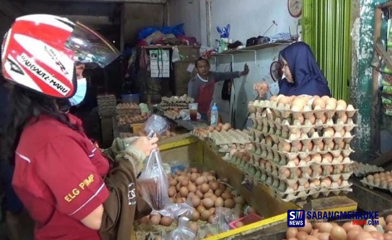 Jelang Nataru, Harga Telur di Pasar Kodim Pekanbaru Melambung