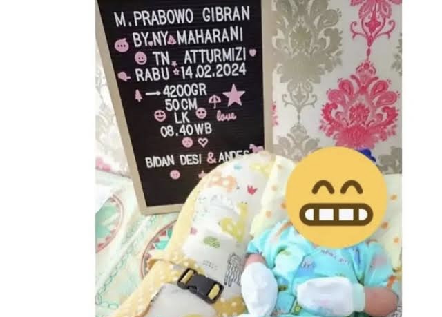 Bayi Ini Diberi Nama Prabowo Gibran, Ini Alasan Orang Tuanya