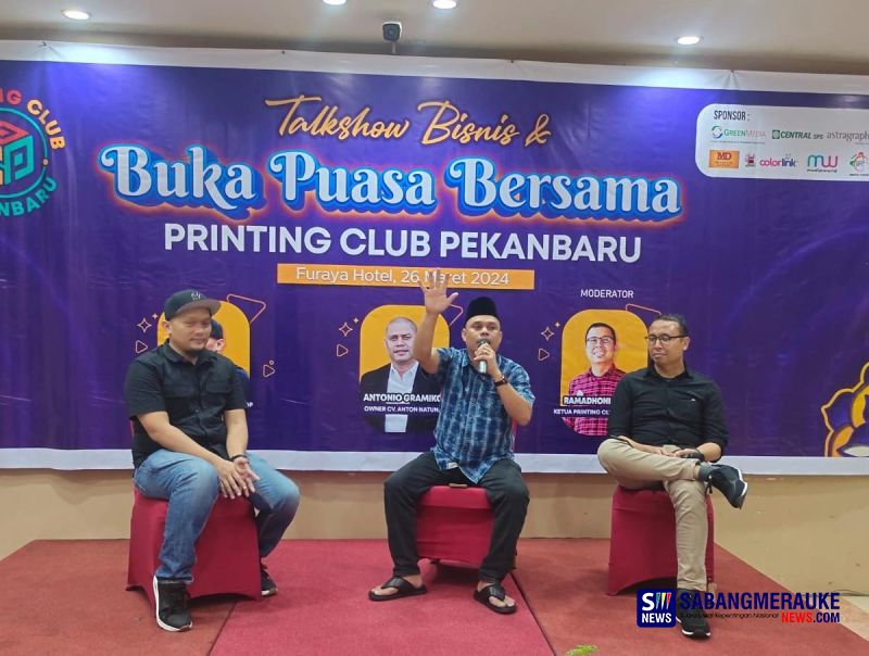 Asosiasi Pengusaha Digital Printing Provinsi Riau Gelar Talkshow Bisnis dan Buka Puasa Bersama