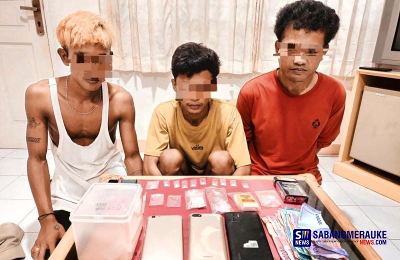 Miliki 10 Paket Sabu, Tiga Pria di Kecamatan Tualang Diringkus Satres Narkoba Polres Siak